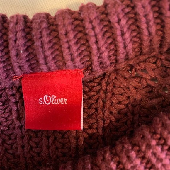 s Oliver, Sweater, Burgundy, Ribbed, Girls M - Picture 3 of 4